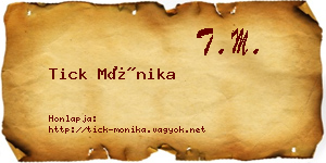 Tick Mónika névjegykártya