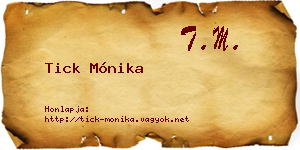 Tick Mónika névjegykártya